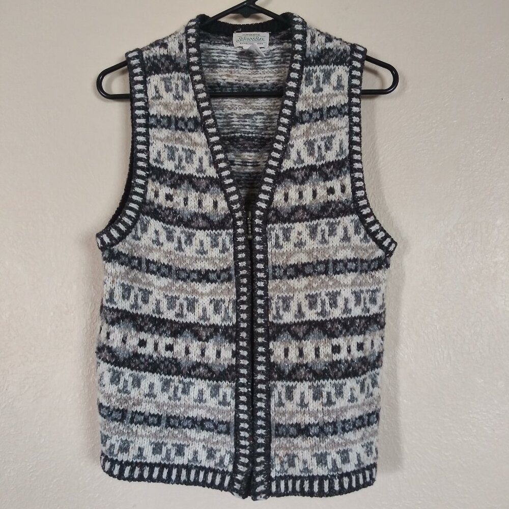 St. John's Bay Knitted Wool Blend Sweater Vest Women's Medium